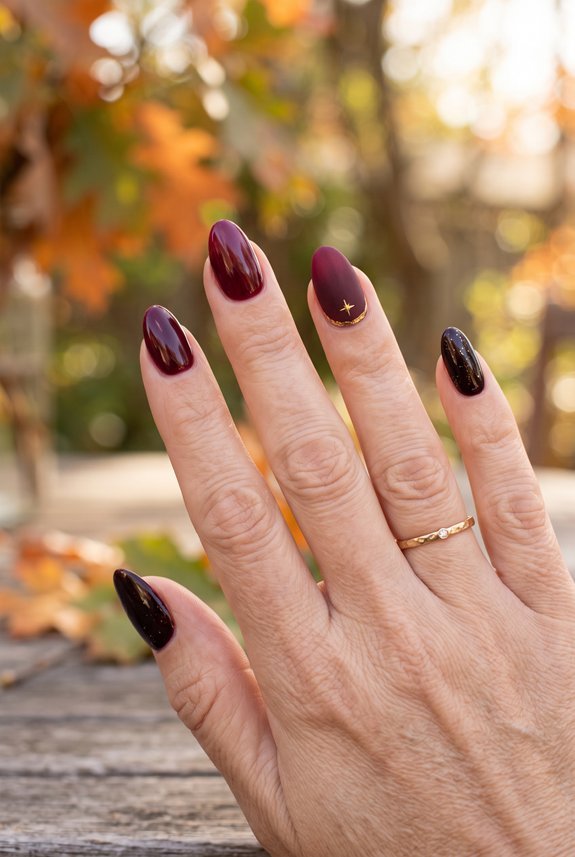 burgundy fall manicure ideas