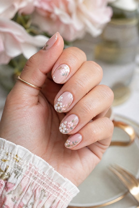 delicate miniature floral almond accents