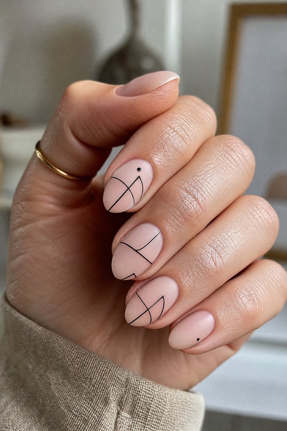 delicate minimalist line art