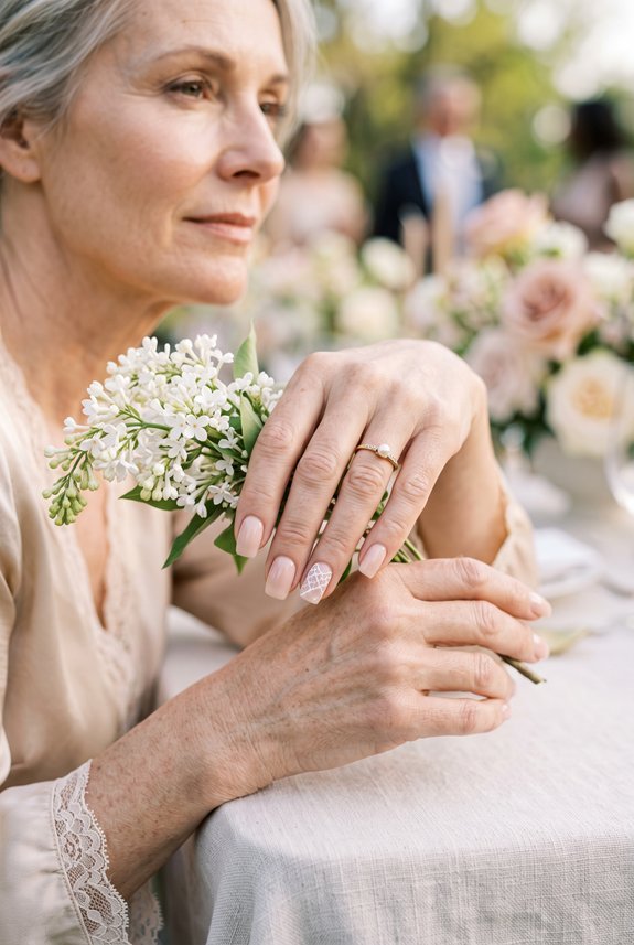 delicate negative space lace accents