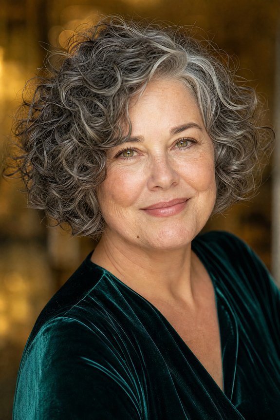 diffused voluminous curly bob