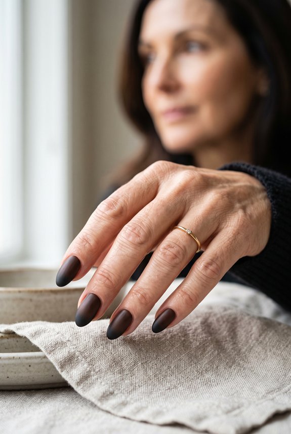 earthy gothic matte nailset