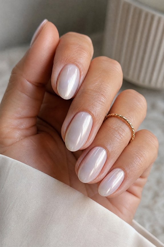 short almond glazed sheen