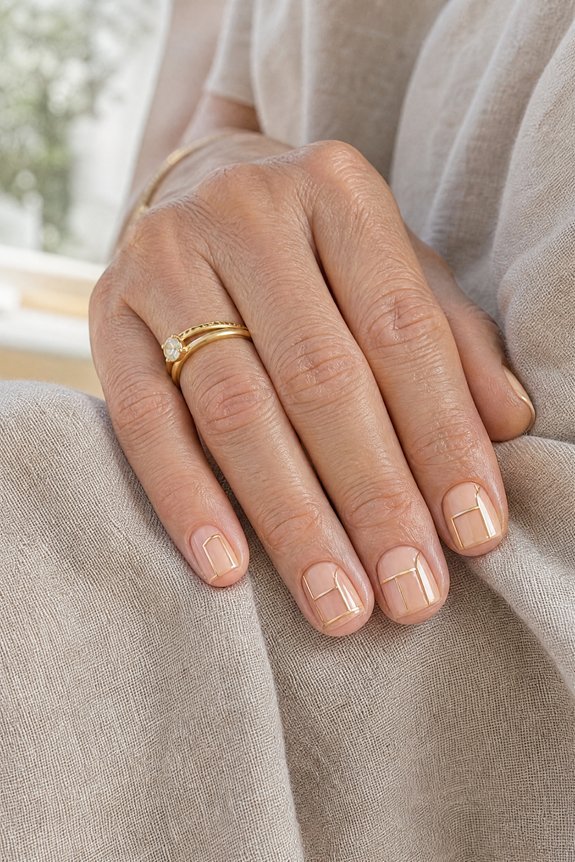 short nails sharp negative space