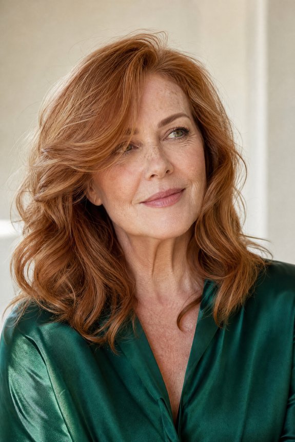 side swept layered cheekbones framing