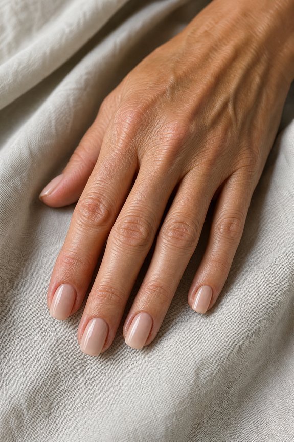 soft short rounded nails